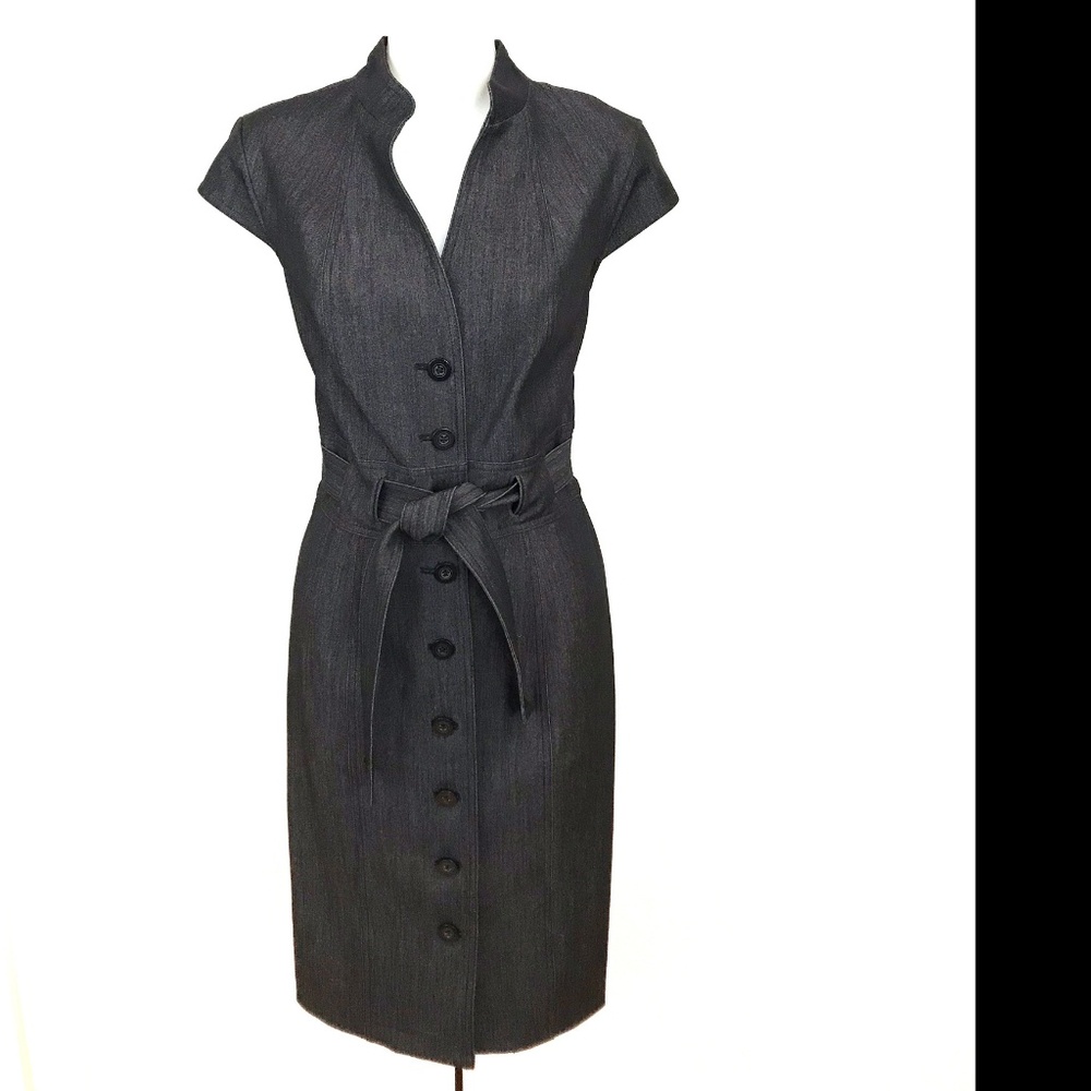 Calvin Klein shirt waist dress Career Denim belt